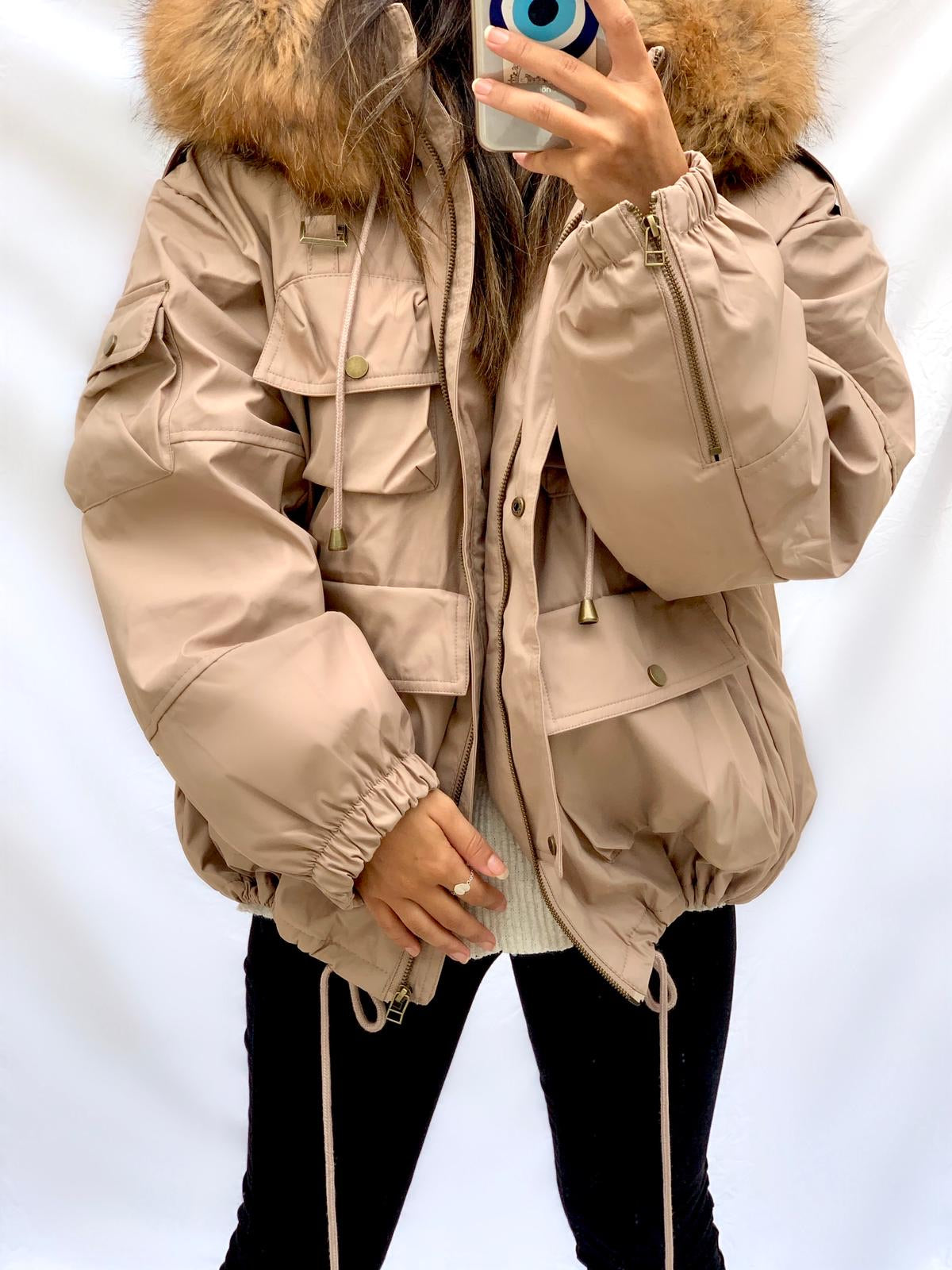Doudoune oversized Beige
