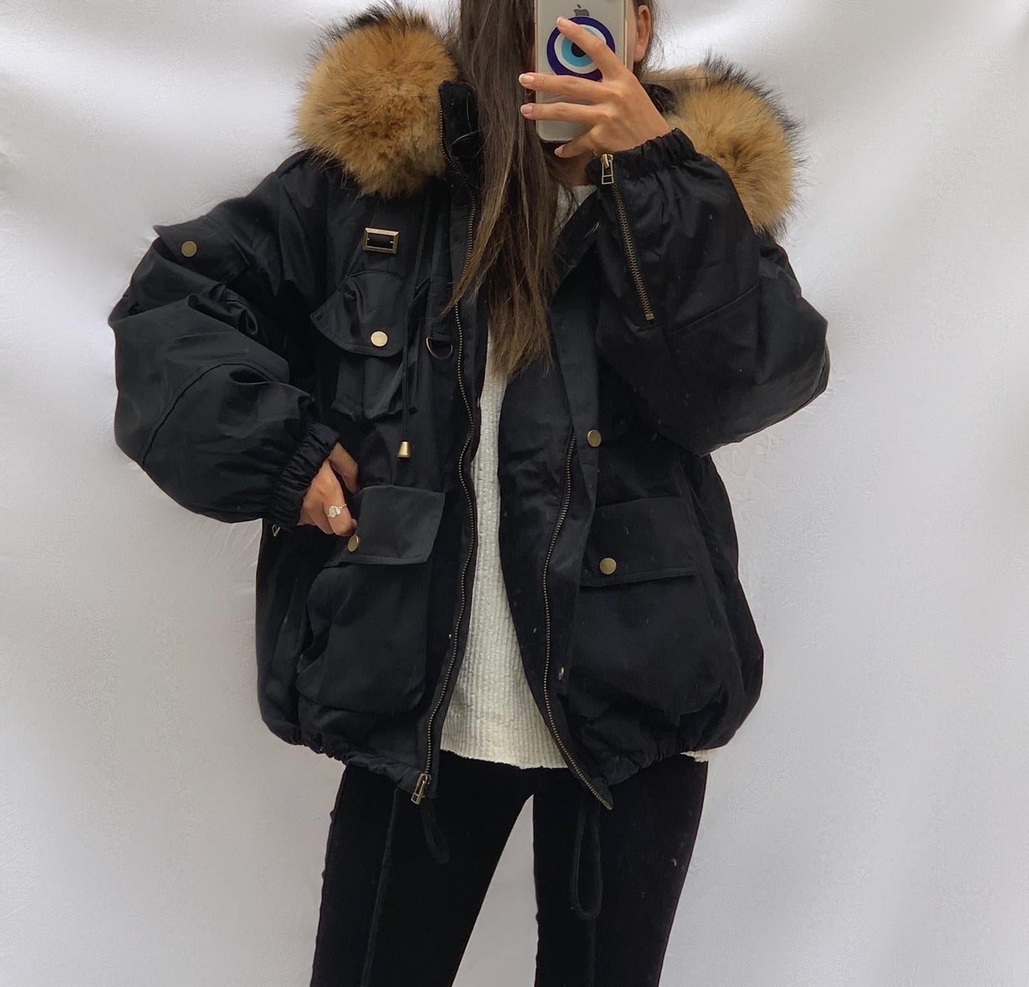 Doudoune oversized Noir