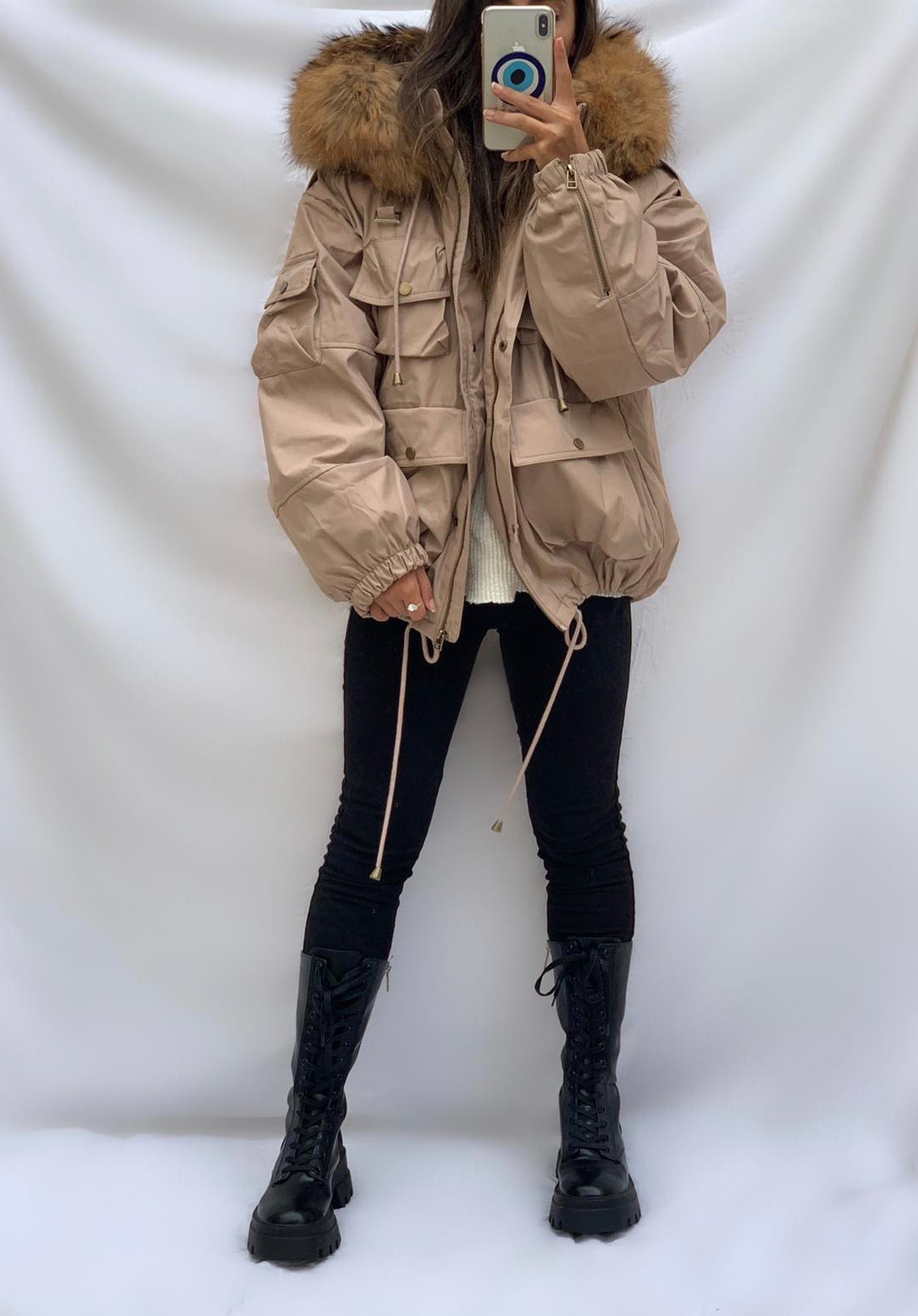 Doudoune oversized Beige
