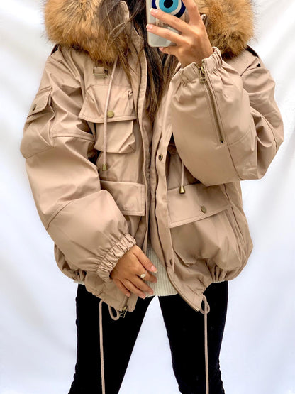 Doudoune oversized Beige
